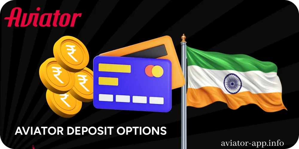 Deposit options for Aviator players from India