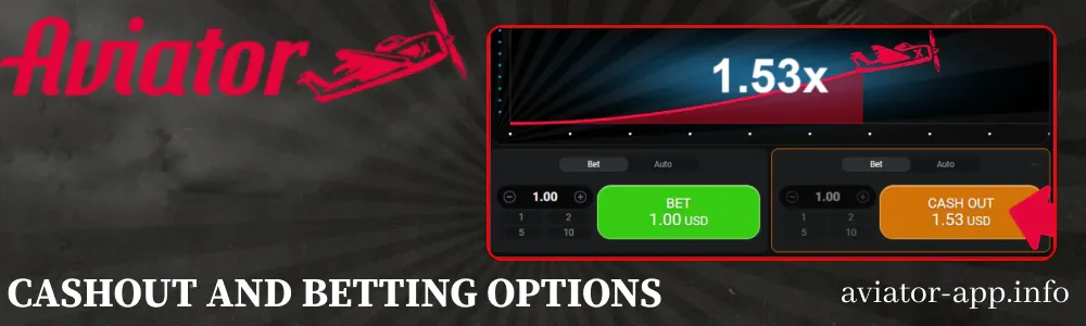 Cashout and betting options
