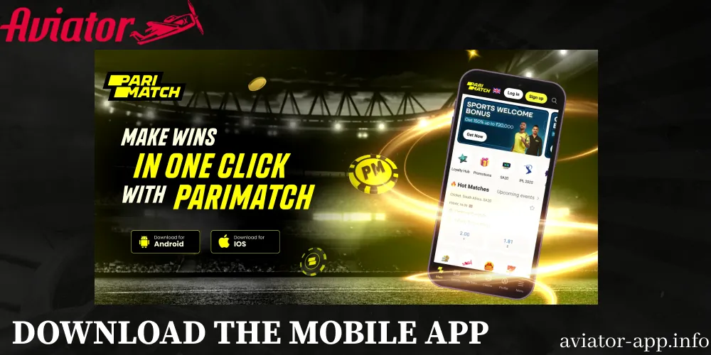 Download the Mobile App to play Aviator