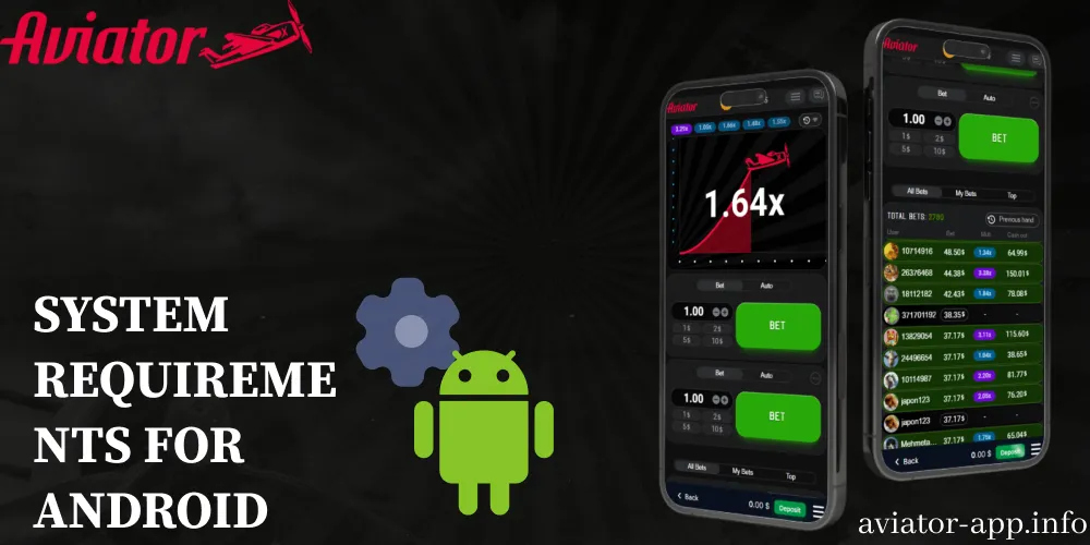 Aviator mobile app requirements for Android